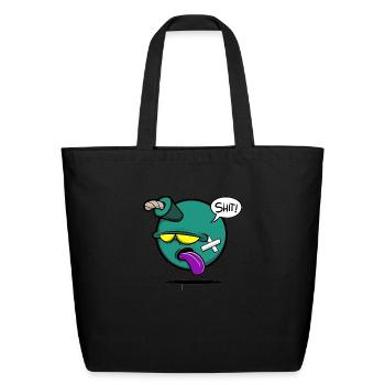 SHIT bomb - Eco-Friendly Cotton Tote - black - Front