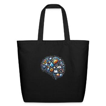 Mathematics and Mind - Eco-Friendly Cotton Tote - black - Front