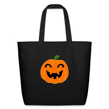 PUMPKIN - Eco-Friendly Cotton Tote - black - Front