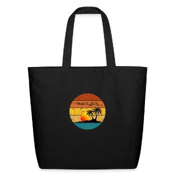 relax - Eco-Friendly Cotton Tote - black - Front
