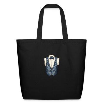 Suit Above Waiter Opera Vest - Eco-Friendly Cotton Tote - black - Front