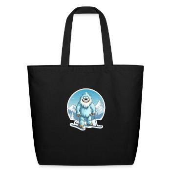 Yeti - Eco-Friendly Cotton Tote - black - Front