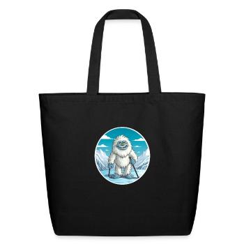 Yeti - Eco-Friendly Cotton Tote - black - Front