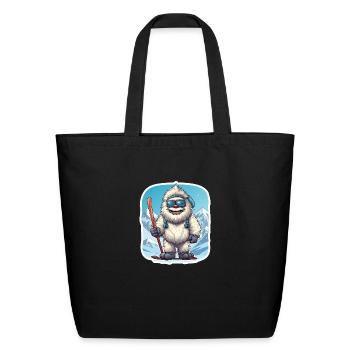 Yeti - Eco-Friendly Cotton Tote - black - Front