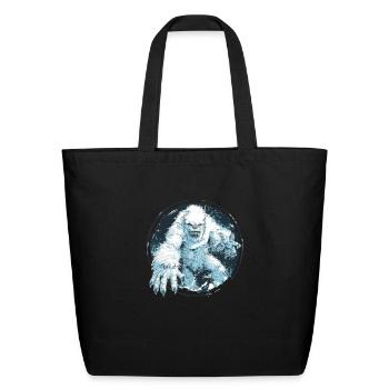 Yeti - Eco-Friendly Cotton Tote - black - Front