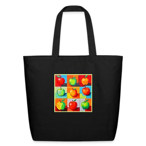 Colorful Apple Grid - Eco-Friendly Cotton Tote