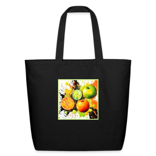 Apple and Citrus Burst - Eco-Friendly Cotton Tote
