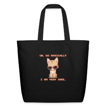 Basically very smol - Eco-Friendly Cotton Tote - black - Front