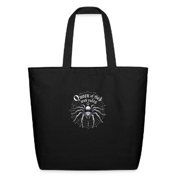 Queen of the Web - Eco-Friendly Cotton Tote - black - Front