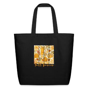 Fall Basics outumn - Eco-Friendly Cotton Tote - black - Front