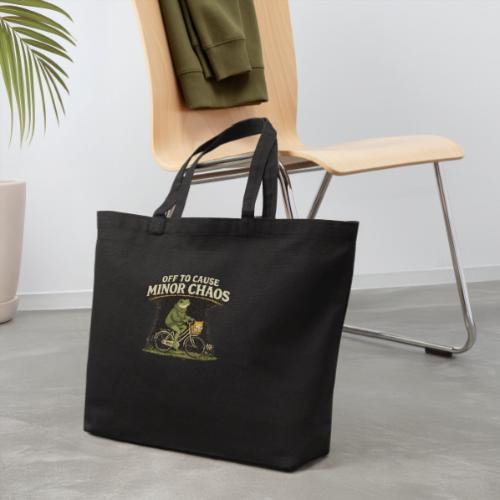Minor Chaos Vintage Frog and Cat on Bicycle - Eco-Friendly Cotton Tote
