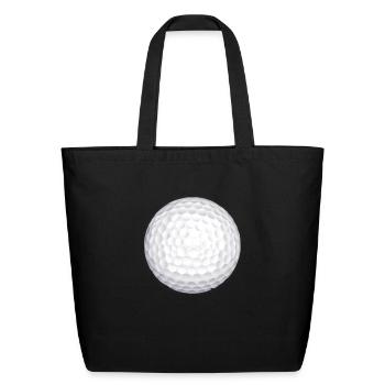 golf ball - Eco-Friendly Cotton Tote - black - Front