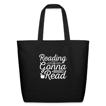 Reading Gonna Read - Eco-Friendly Cotton Tote - black - Front