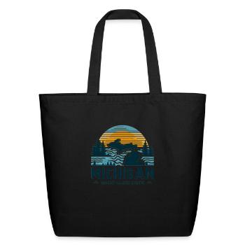 Michigan - Eco-Friendly Cotton Tote - black - Front