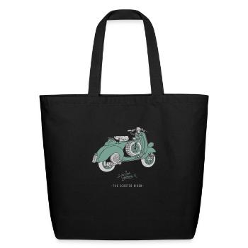scooter - Eco-Friendly Cotton Tote - black - Front