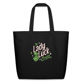 the lady luck casino - Eco-Friendly Cotton Tote - black - Front