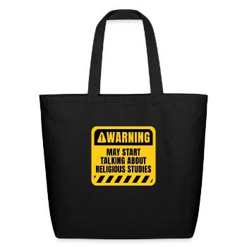 Talk about Religious Studies - Eco-Friendly Cotton Tote - black - Front
