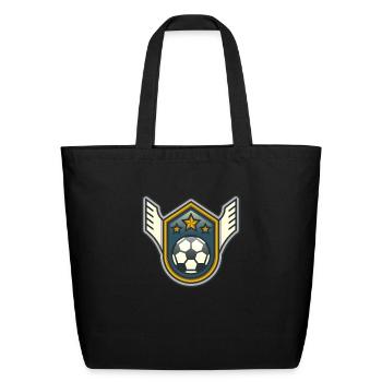 Soccer Ball - Eco-Friendly Cotton Tote - black - Front