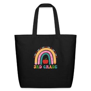 3rd Grade Third Grade Back To School Teacher - Eco-Friendly Cotton Tote - black - Front