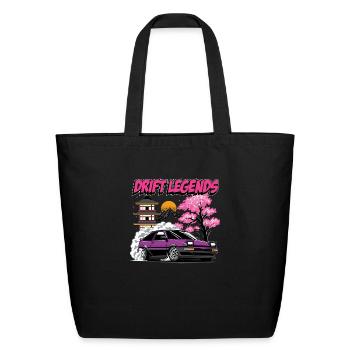 Toyota AE86: Drift King Shirt Design - Eco-Friendly Cotton Tote - black - Front