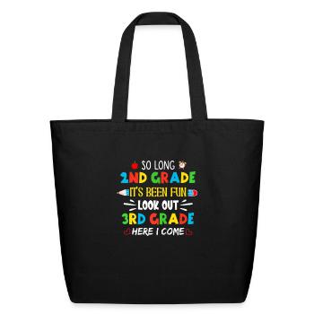 Long grade Grade Premium - Eco-Friendly Cotton Tote - black - Front