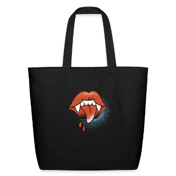 Mmm Tasty Vampire - Eco-Friendly Cotton Tote - black - Front