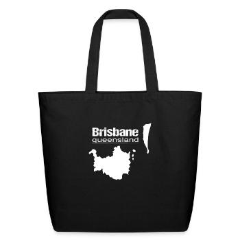 Brisbane Queensland - Eco-Friendly Cotton Tote - black - Front