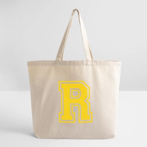 Letter R – Capital Athletic Alphabet Monogram - Eco-Friendly Cotton Tote