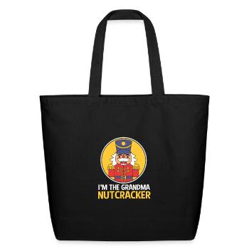 Funny Nutcracker Christmas The Grandma Nutcracker - Eco-Friendly Cotton Tote - black - Front