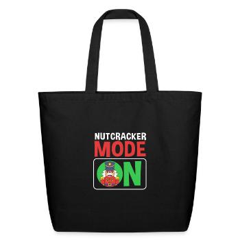 Nutcracker Christmas Toy Soldier Nutcracker Mode - Eco-Friendly Cotton Tote - black - Front