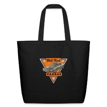 garage car hot rod sweat shirt - Eco-Friendly Cotton Tote - black - Front