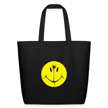 Gou Smiley Original - Eco-Friendly Cotton Tote - black - Front