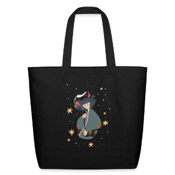 Girl - Eco-Friendly Cotton Tote - black - Front