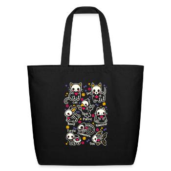 Pet skeletons - Eco-Friendly Cotton Tote - black - Front