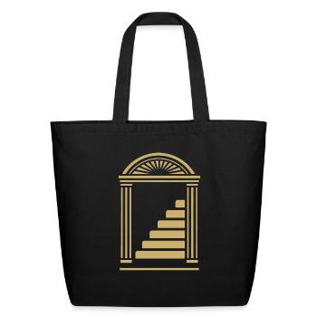 Gold entrance badge - Eco-Friendly Cotton Tote - black - Front