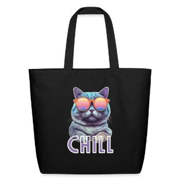 CHILL - Eco-Friendly Cotton Tote - black - Front