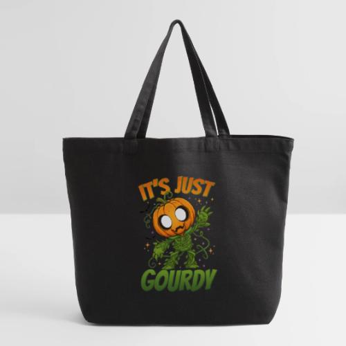 Cute Pumpkin Monster “It’s Just Gourdy” Funny - Eco-Friendly Cotton Tote