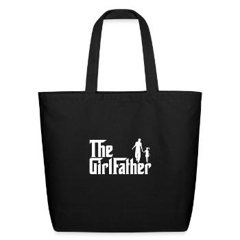 The girlfather - proud father of a girl - Eco-Friendly Cotton Tote - black - Front
