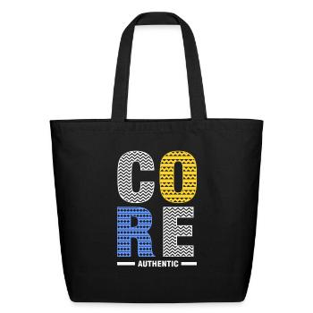 core essential - Eco-Friendly Cotton Tote - black - Front