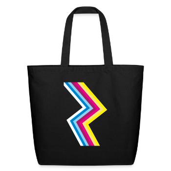80s Neon Flash - Eco-Friendly Cotton Tote - black - Front