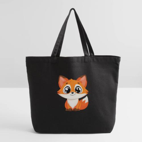 Adorable Cartoon Fox with Big Innocent Eyes - Eco-Friendly Cotton Tote
