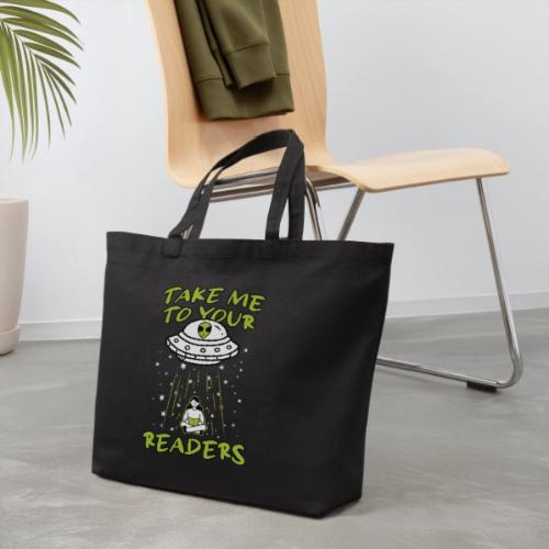 Take Me to Your Readers - Sci-Fi Book Lover - Eco-Friendly Cotton Tote