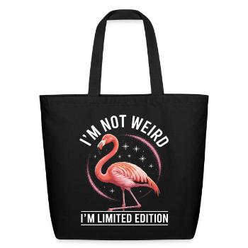 Flamingo I’m Not Weird I’m Limited Edition - Sac fourre-tout en coton naturel - noir - Devant