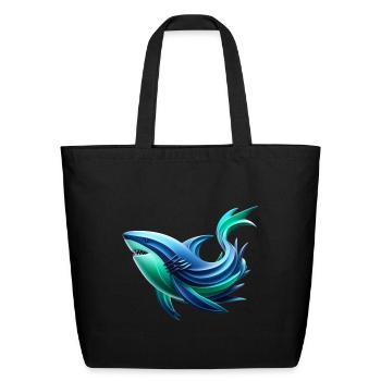 Majestic Shark Wonders - Eco-Friendly Cotton Tote - black - Front