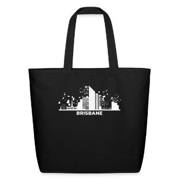 Brisbanites Skyline Brisbane - Eco-Friendly Cotton Tote - black - Front