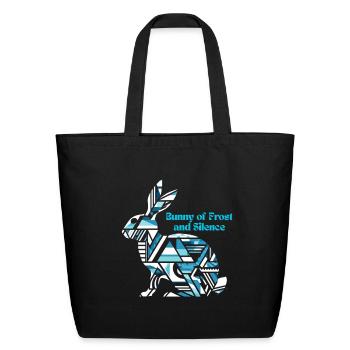 Bunny of Frost and Silence - Eco-Friendly Cotton Tote - black - Front