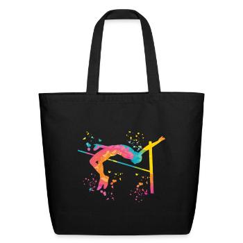 High Jumper High Jumping High Jump - Eco-Friendly Cotton Tote - black - Front