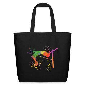 High Jumper High Jumping High Jump - Eco-Friendly Cotton Tote - black - Front