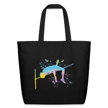 High Jumper High Jumping High Jump - Eco-Friendly Cotton Tote - black - Front