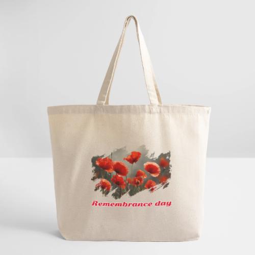 Remembrance Day with poppies - Eco-Friendly Cotton Tote